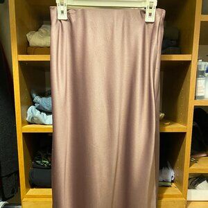 Silky mauve maxi skirt.